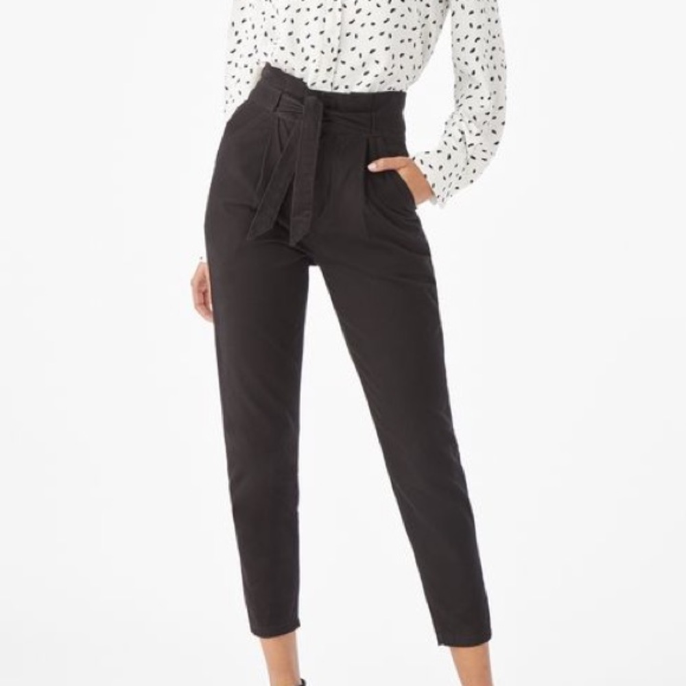 Justfab Paperbag Chino Pants Black sz 30